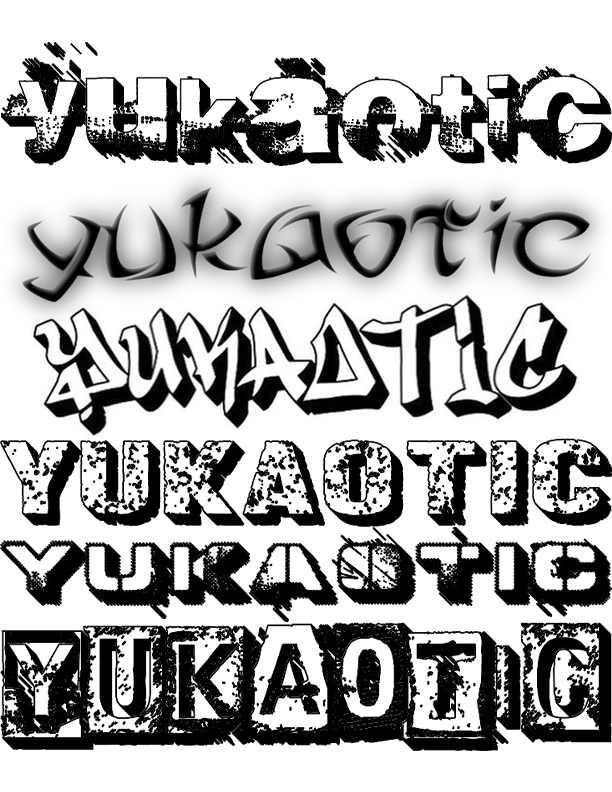 Original Yukaotic Typography Design